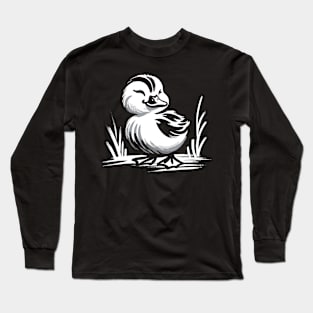 Kawaii Cool Retro Duck Japan Style Funny Duck Long Sleeve T-Shirt